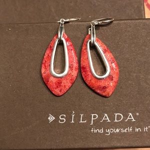 Silpada Coral Earrings